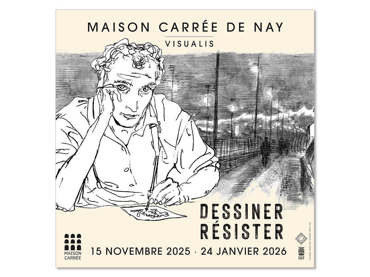 Exposition "Dessiner, résister" - Une affiche et un carton signés scom communication Exposition "Dessiner, résister" - Une affiche et un carton signés scom communication
