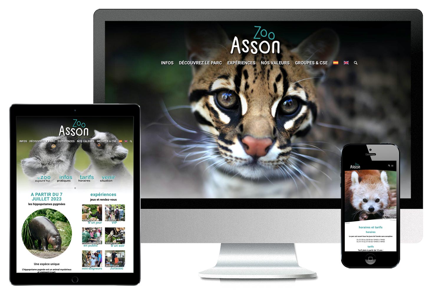 Site internet 2023 du zoo d'Asson